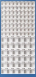 Magazine cabinet HxWxD 1370x634x200 mm, 108 containers gentian blue