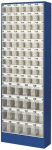 Magazine cabinet HxWxD 1820x634x200 mm, 74 containers gentian blue