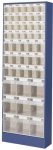 Magazinschrank HxBxT 1820x634x200 mm, 48 Behälter enzianblau