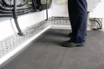 Vloerbedekking voor op de werkplek BxS 1000x12,5 mm, grijs VDE Rubber, prijs per meter