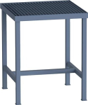Welding table LxWxH 700x700x850 mm with grid work surface H 40 mm, blue