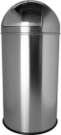 Afvalinzamelaar 50 l, H745xØ360 mm, roestvrij staal Klep van roestvrij staal