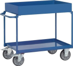 Table trolley 2 sheet metal trays Loading area 1000 x 700 mm max. 400 kg, TPE tyres, Fetra 4842