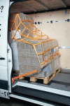 Load securing net KEP1 925x1600 mm, orange Belt width 25 mm