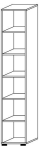Plank, 6 OH HxBxD 2156x400x400 mm Teda, wit