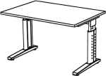Bureau rechte vorm HxBxD 680-860x1200x800 mm esdoorn decor Teda