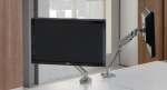 Bildschirmschwenkarm 360 Grad drehbar, max. Ausladung 529 mm max. Höhe 380 mm, silber