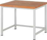 Classic workbench with 40 mm beech top W1000xD900xH840 mm with cross strut, light grey