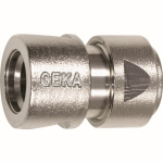 Hose section with clamping nut IG 5/8" MS nickel-plated Geka plus 702X