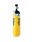 Compressed air cylinder 6 litre 300 bar steel plus filling/commissioning, Dräger