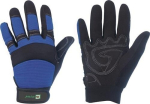 Handschoenen Maat 9, zwart/blauw, EN 388 Cat.II elysee Mechanisch Meester