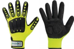 Gloves with finger protection Size 9, yellow/black, EN 420 Cat.I EN 420 Cat. elysee Resistant