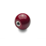 Kogelknop met inbus DIN 319-KU-20-M5-E-RT PF rood, binnendraad