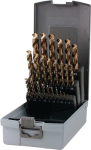 Twist drill set DIN 338 UNI 25-piece, 1.0-13.0 mm, HSSE-Co 5 Plastic box, Ruko 228215RO