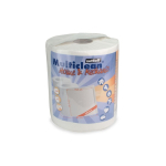 Poetsdoek papier enkele rol 2-laags, wit, 500 scheuren 195x217 mm Multiclean Huis&Hobby