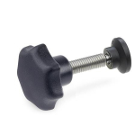 Star knob screw GN 6336.12-32-M6-25-15 Stainless steel grub screw