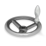 Draaibaar handwiel met handgreep DIN 950-GG-180-B16-D Gietijzer, boring