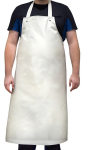 Rubber apron 90x110 cm, thickness 0.5 mm, white