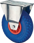 Bokwiel Polyurethaan wiel Rollager Ø 260 mm, H 295 mm, plaat 230x125 mm blauw, Ks velg Draagvermogen 160 kg