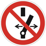 Prohibition sign Plastic sign 200 mm red/black, switching prohibited ASR A1.3/DIN EN ISO 7010