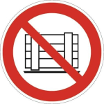 Prohibition sign Foil self-adhesive 201 mm red/black, parking prohibited ASR A1.3/DIN EN ISO 7010