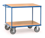 Table trolley with 2 shelves Loading area 1200 x 800 mm max. 600 kg, TPE tyres, Fetra 2403
