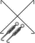 Kreuzstrebenset Multiplus für Grund-Steckregal 150/250 kg