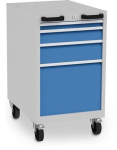 CNC-Schubladenschrank HxBxT 975x55x736 mm grau/blau
