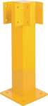 Eckpfosten 90° für Sicherheitsgeländer HxBxT 500x100x100 mm, verkehrsgelb für 1 Balken, pulverbeschichtet