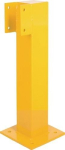 Eindstijlen voor veiligheidsrelingen HxBxD 500x100x100 mm, verkeersgeel voor 1 balk, gegalvaniseerd met poedercoating