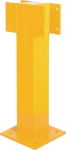 Centre post for safety railing HxWxD 500x100x100 mm, traffic yellow for 1 beam, for outdoor use