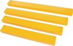Balken voor veiligheidsrelingen LxBxD 1500x140x80 mm, verkeersgeel gegalvaniseerd met poedercoating
