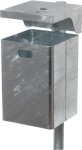 Afvalbak met asbak 50 liter HxBxD 685x310x360 mm gegalvaniseerd