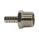 Hose nozzle for screwing in AG "R, Nickel-plated brass, value line