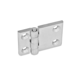 Screw-on hinge GN 237-NI-63-50-A-GS Stainless steel matt blasted