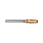 Plug-in nipple NW7.2 Hose connection 6 x 4 mm Brass blank, nut, anti-kink spring