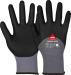 Handschuhe, Nitril Gr.10, teilbeschichtet grau/schwarz Padua Flex