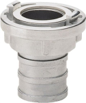 Zuig- & drukkoppeling, lang mondstuk DN 32 mm, bochten 66 mm, Storz C Aluminium, gesmede gebogen onderdelen PN16