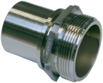 Slangpijpje voor traybinding AG 1.1/2", LW=38 mm, sluitring TW tankwagen, roestvrij staal A4
