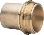 Hose nozzle for tray binding AG 1.1/4", LW=32 mm, locking collar TW tanker, brass
