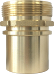 Hose nozzle for tray binding AG 1.1/2", LW=38 mm, locking collar TW tanker, brass