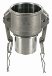 Snelkoppeling EN ISO 14420-7 DN 40, 1.1/2", PN16, voor klemschelp Kamlok type C vrouwelijk deel, roestvrij staal