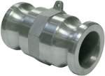 Connecting piece Male 1.1/4" x male 1.1/4" Kamlok, aluminium