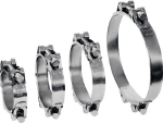 2-delige scharnierboutklem DIN 3017 245-265 mm, bandbreedte 30 mm, W1 Gemi GBS