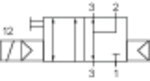 3/2-Wegeventil IG 1/4", DN7, 1,5-10 bar, NC, 1250l/min 24 V DC, Lochbild nach NAMUR, Alu elo.