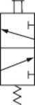 3/2-wegklep serie M3, plunjer IG 0-10 bar, NC, mechanisch bediend, aluminium