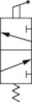 3/2-wegklep serie M3, korte hendel IG 0-10 bar, NC, monostabiel, handbediend, aluminiumlegering