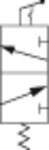 3/2-wegklep serie M3, tuimelhendel IG 0-10 bar, NC, handbediend, bistabiel, aluminiumlegering