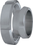 Conische spie F met ingelast uiteinde DN32 Roestvrij staal 1.4408, melkpijpfitting