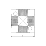 Kreuzverteiler IG 1/2", SW30, L 50 mm ALU